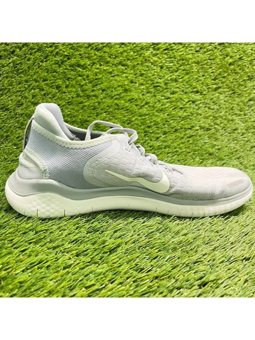 Nike Free RN 2018 Womens Size 9.5 Gray White Athletic Running Shoes Sneakers
